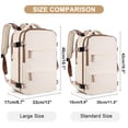 thumbnail image 3 of Mochila de viaje Coofay, equipaje de mano grande, 45 x 35 x 20 cm, beige/marrón, 3 of 8