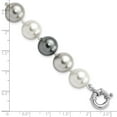 thumbnail image 3 of Sterling Silver 12-13mm Multi-color Shell Bead Bracelet, 3 of 4