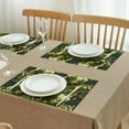 thumbnail image 3 of Green Brown Camo Forest Pattern Summer Placemats Table Placemats Set Of 4-Linen Kitchen Washable Placemats Table Mats 11.8"x17.7" Non-Slip Heat Resistant, 3 of 6