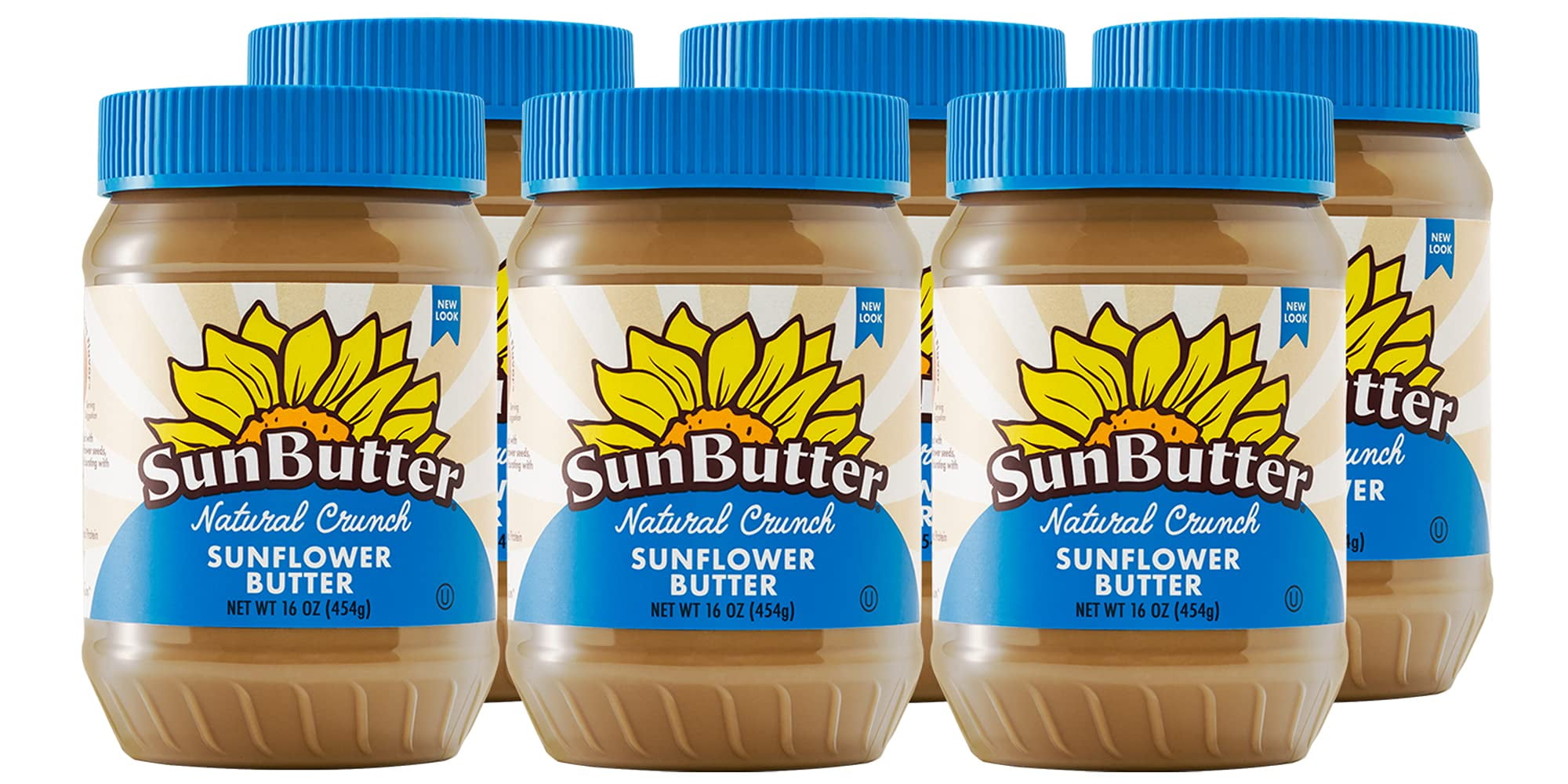 SunButter Crunchy Sunflower Butter , 16 Ounce (Pack of 6)