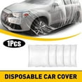 Clear Plastic Disposable Car Cover Temporary Universal Dust Garage Rain