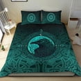 thumbnail image 4 of Viking Bedding Set, Ethnic Odin Raven Cyan RLT12, 4 of 6