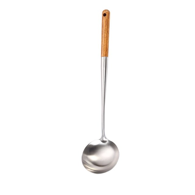 Moyic Herramienta de cocina, mango de de acero inoxidable, comedor, café, hornear, freír, hervir, utensilios de cocina, colgar, reutilizable, Cocina y Comedor Cuchara Moyic HA081100-02