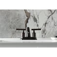thumbnail image 3 of Kingston Brass FB5615CML Manhattan Double-Handle 4" Centerset Bathroom Faucet with Pop-Up Drain, Oil Rubbed Bronze, 3 of 7