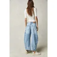 thumbnail image 4 of New Arrivals Exquisite Design Spring Summer Fashion Casual Loose Wide-Leg Pants Mid-Low Waist Washed Denim Trousers tzw, 4 of 7