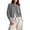 Gray, variant on ZZwxWA Women's Cropped Contrast Cardigan Sweaters Back Patchwork Button Down Long Sleeve Knitted Outerwear