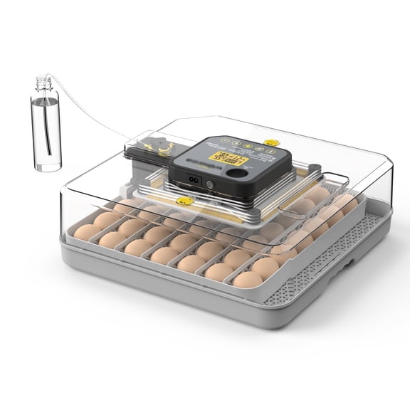 HMMSYLVA 48 Egg Incubator with Automatic Egg Turner and Humidity Control, Fully Automatic Poultry Incubator with Temperature Display for Hatching Chicken Duck Quail Parrot Eggs