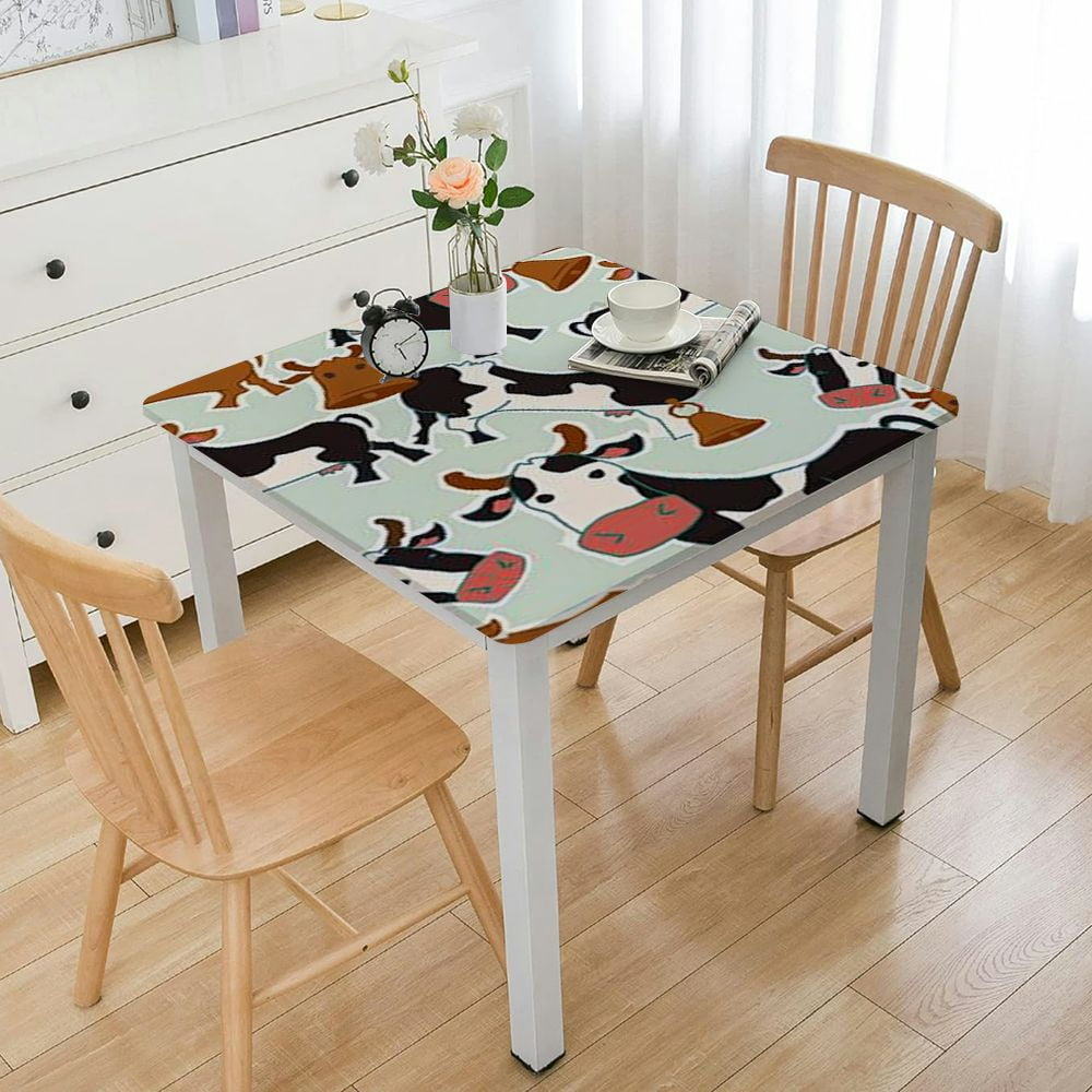 BANET Print Tablecover Farm Animal Table Cloths for Boys Girls Supplies Theme Table Cover for Family Party white