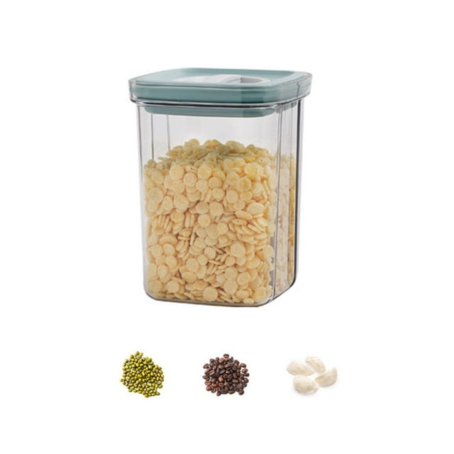 Airtight Food Storage Containers Set with Lids Plastic Kitchen Pantry Organization Canisters for Cereal Flour and Sugar 600ml Gift on Clearance