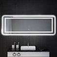 thumbnail image 3 of LED Bathroom Mirror Wall Mounted Vanity Makeup Anti-Fog Dimmable Rectangle with Light Horizontal Vertical 65"x22", 3 of 9