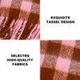 thumbnail image 3 of Large Chunky Plaid Scarf Coloured Checked Oversized Scarf Tassel Soft Fall Winter Thick Warm Shawl Women, 3 of 5