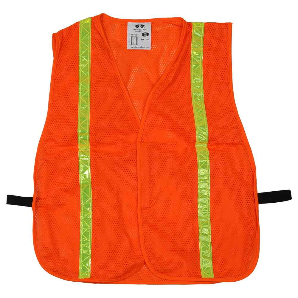 Orange Mesh Reflective Safety Vest Hi Vis Vest One Size