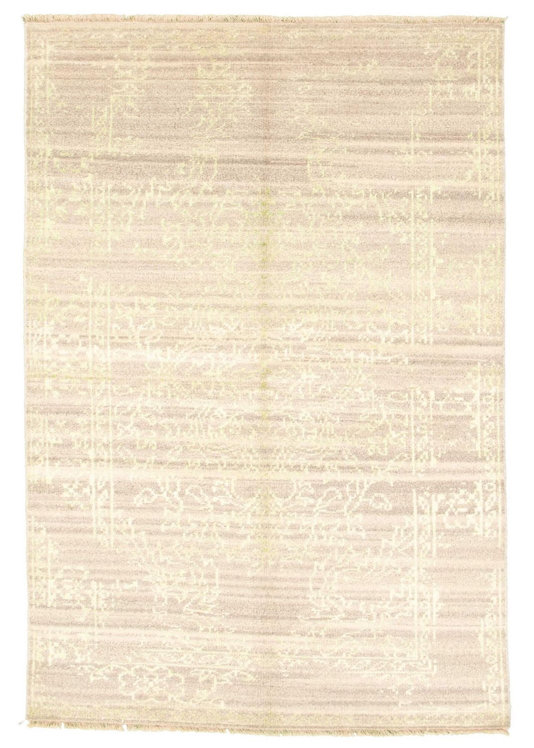ECARPETGALLERY 5'1" x 8'6" Transitional La Seda Hand-knotted Area Rug for Living Room, Dining Room and Bedroom in Grey
