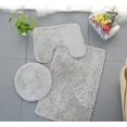 thumbnail image 1 of ZHAOCHENG Alfombra de pelo gris claro para baño, inodoro, tres piezas, antideslizante, absorbente, alfombrilla para suelo de inodoro, juego de alfombrillas para inodoro de tres piezas: 50*80cm+50*40cm, 1 of 4