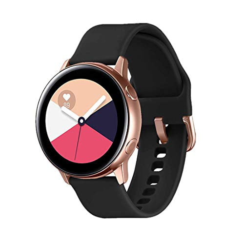 Tahiti Ombord Stå på ski TECKMICO Galaxy Watch Active Bands,20mm Quick Release Bands Compatible for  Samsung Galaxy Watch Active (40mm)/Galaxy Watch(42mm)/Gear Sport with Rose  Gold Watch Buckle (Black, Small) - Walmart.com