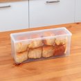 thumbnail image 5 of Bwomeauty Kitchen Storage, Airtight Bread Storage Containers Plastic Reusable Loaf Cake Clear Bread Dispenser Fresh Bread Organizer Bin, Mens Gifts, 11x4x5inch, 5 of 8