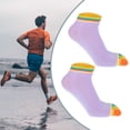 thumbnail image 5 of 4 Pairs Full Finger Toe Socks Men Women Non Slip Sticky Five Toe Socks for Sport Daily Fit Mutlicolor Light Purple, 5 of 7