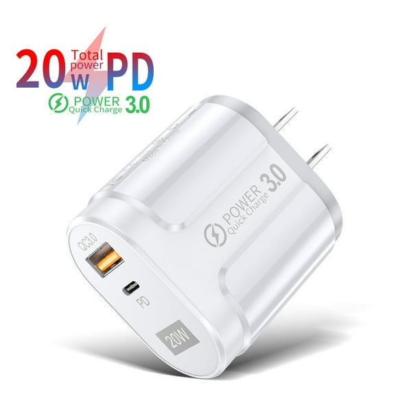 w Pd Usb Type C Quick Charger Adapter For Iphone 12 11 Pro Samsung S Fast Charging Travel Pd Power Adapter Walmart Com Walmart Com