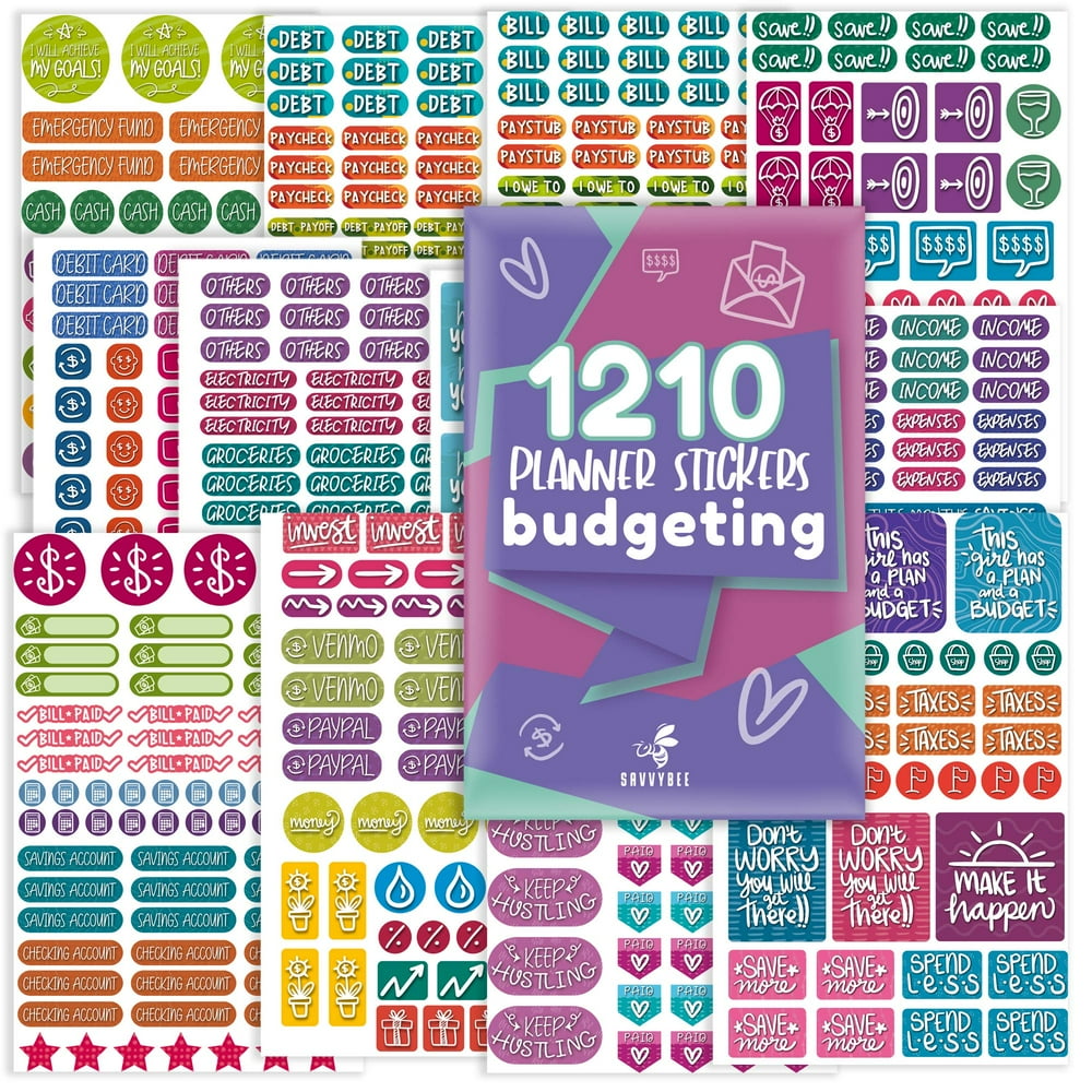 Budgeting Planner Stickers Value Pack of 1210 Finance Stickers for