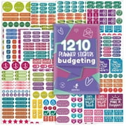 Budgeting Planner Stickers - Value Pack of 1210 Finance Stickers for Planners and Journals - Decorative and Beautiful Design Accessories - Perfect for Gift | 24 Sheets