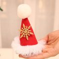 thumbnail image 4 of 3 uds sombrero de Papá Noel pinzas para el pelo pasadores de gasa con purpurina horquillas con Clip de cocodrilo accesorios para el cabello fiesta rojos para niños y adultos, 4 of 7
