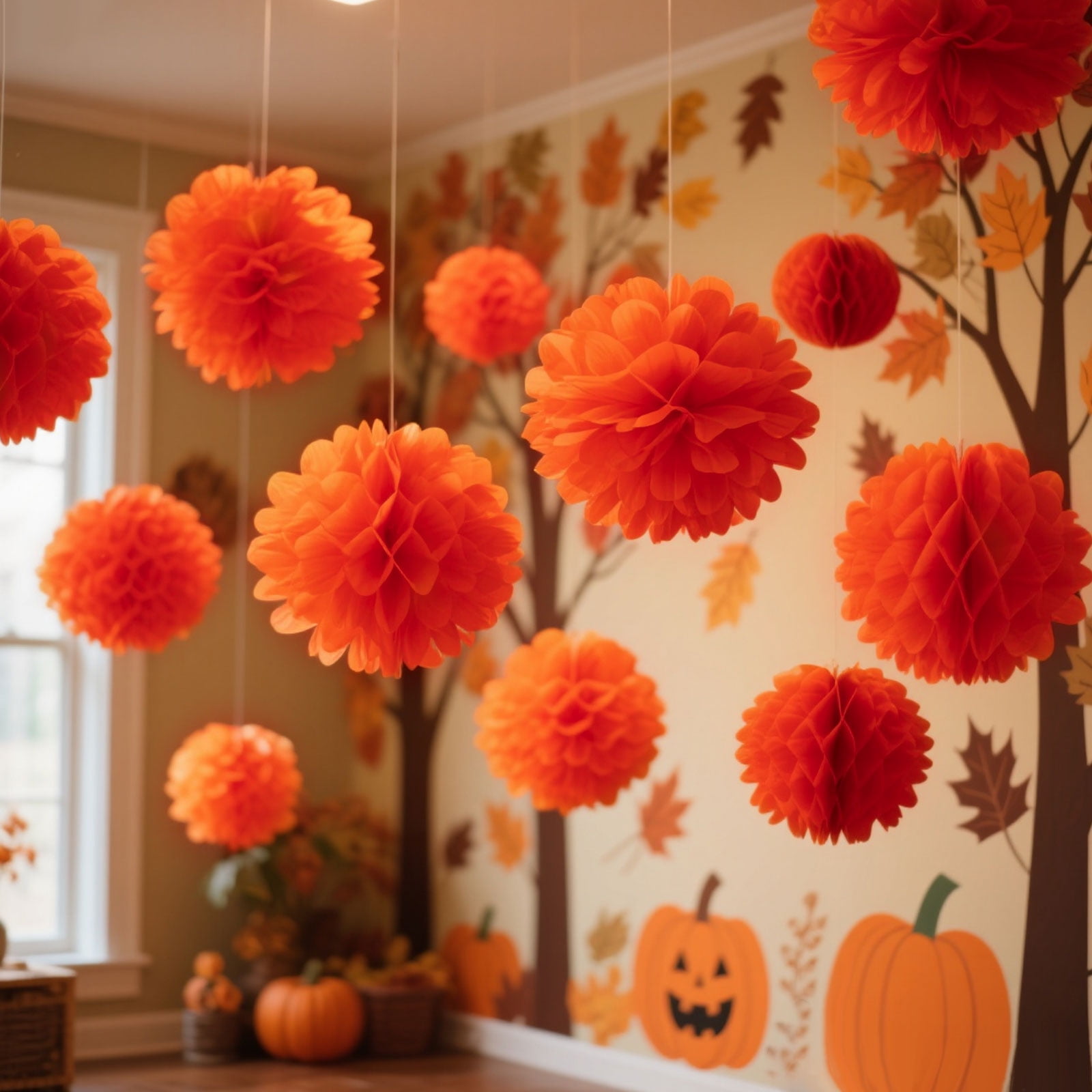 Naler 60 Sheets 19.7"X27.6" Orange Tissue Paper for Gift Bags,Halloween Dec, Autumn Thanksgiving, Arts Craft Party Favor Decoration