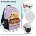 thumbnail image 7 of KUIFORTI Cute Sleeping Capybara Mushroom Print Kids Backpack Large Capacity with Comfortable Adjustable Straps for Elementary Middle Girls Back to School Essentials, 7 of 7