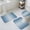 Blue, variant on Blue Ombre Bath Mat 3 Piece Bathroom Rug Set, Modern Gradient Abstract Art Non Slip Bath Rug Contour Mat and Toilet Lid Cover, Absorbent Shower Mats Soft Bath Rugs and Mats Sets