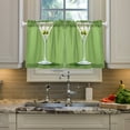 thumbnail image 2 of Yayeee Kitchen Curtains Tier Pair Light Filtering 27"x36" Rod Pocket Short Cafe Window Panel, Green Martini Glass, 2 of 7