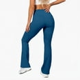 thumbnail image 4 of Yoga Leggings for Women Tummy Control Pockets High Waist Workout Flare Yoga Pants,Z1-Navy,L, 4 of 6