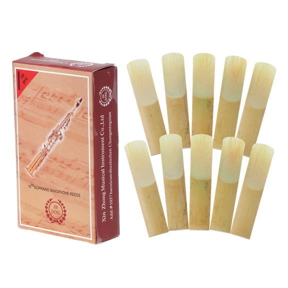 10 Pcs BB Soprano Saxophone Reeds Sax Durable Reeds Strength 2.5 Woodwind Parts