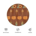 thumbnail image 3 of Eveokoki Fall Round Tablecloth,Harvest Tablecloth 60 inch,Pumpkins Corn Sunflowers Wheat Crop Indoor or Outdoor Holiday Table Harvest Fall Decorations for Home,Dinner, 3 of 5