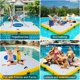 thumbnail image 2 of Inflatable Dock Floating Platform for Lakes 6 Inch Thick, Inflatable Island Water Floating Mats for Boating, River, Pool, Ocean, Inflatable Raft with Electric Air Pump, 2 of 5