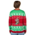 thumbnail image 4 of SpongeBob SquarePants Ugly Christmas Sweater Men's Reindeer Bob and Gary Knit Pullover, 4 of 6