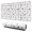 White Skull Heart, variant on Long Mouse Pads for Desk,White Sun Moon Cloud Star Pattern Desk Mats on Top Of Desks, Desk Mouse Pad Extra Large with 3mm Non-Slip Base and Stitched Edge for Gaming,Office,Work,Home 31.5"x11.8"