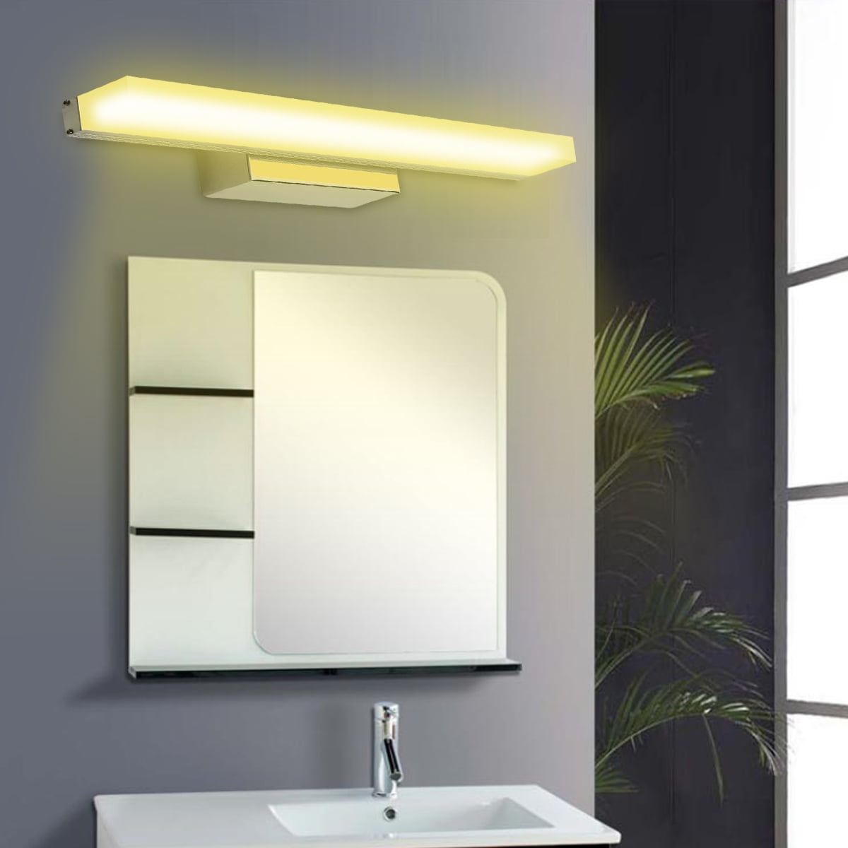 LED Wall Sconce Light Fixture Washroom Mirror Front Lamp 2835 SMD Acrylic Toilet 