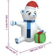 thumbnail image 2 of vidaXL Christmas Inflatable Teddy Bear LED 94.5", 2 of 10