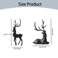 thumbnail image 3 of HCTSHG Christmas Reindeer Sculpture, Resin Deer Christmas Decoration, Matte Resin Elk Statues for Home Decor, Ideal for Living Room, Bedroom, Office, Bookshelf, and Desk Ornaments, 3 of 9