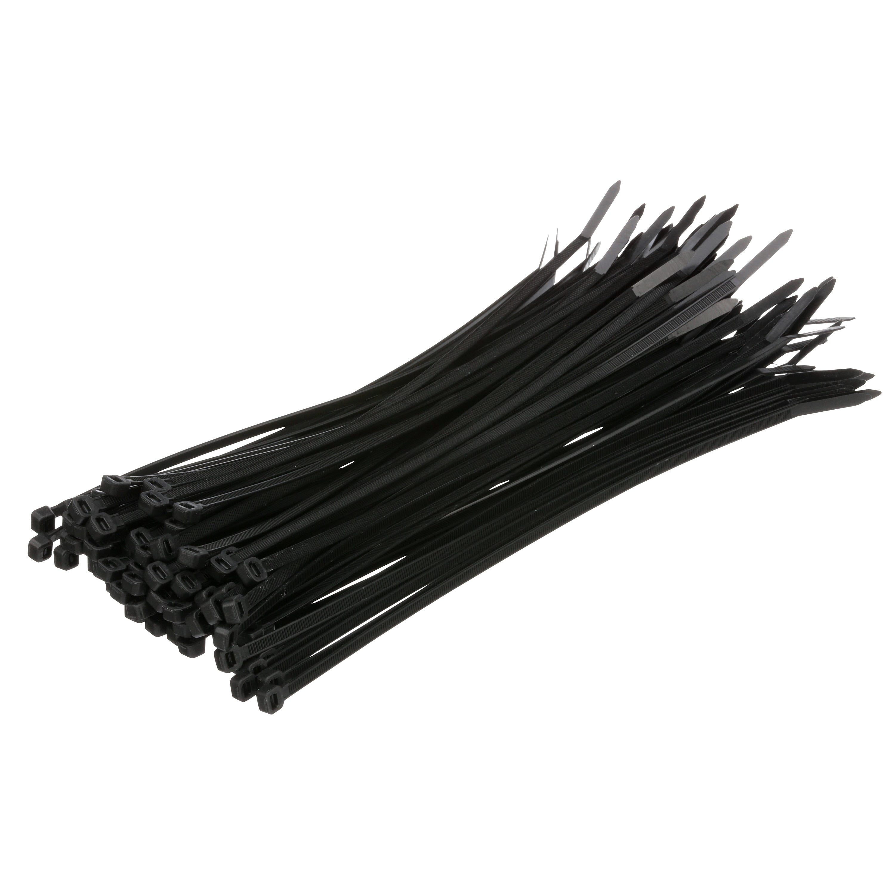11" 50lb Black/UV Rated Cable Tie 100/Bag 