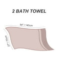 thumbnail image 6 of Unique Bargains 100% Cotton Absorbent Bath Towel Set 27"x54" Misty Rose 2 Pcs, 6 of 8