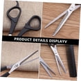 thumbnail image 4 of 3Pcs/Set Hairdressing Scissors Kit Tool for Children's Hair Thinning and Styling Hair-for Men and Women Scissors Comb Hair Tools (Black), 4 of 7