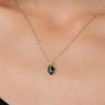thumbnail image 3 of Gem Stone King 0.95 Ct Oval Blue Mystic Topaz 18K Yellow Gold Plated Silver Pendant With Chain, 3 of 6