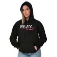 thumbnail image 4 of Pray For A Cure Breast Cancer Sport Hoodie Sweatshirt Women Brisco Brands L, 4 of 6
