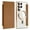 Brown, variant on Dteck Magnetic Wallet Case for Samsung Galaxy S25 Ultra,Shockproof Leather Card Slots Case Built-in Camera Lens Protector Plating TPU Compatible with Mag Safe Back Cover for Galaxy S25 Ultra,Grey
