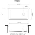 thumbnail image 2 of Ruvati RVG2302GR Epistage 33" Undermount Single Basin Granite Composite Kitchen Sink -, 2 of 7