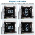 thumbnail image 6 of 3pcs 4 X 90 Degrees(0-360 Degrees)Digital Electronic Magnetic Angle Gauge Backlight Digital Level Box,3 x Digital Level Box 6 x AAA battery 3 x Carry Bag 3 x User Manual,Black, 6 of 8