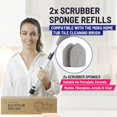 thumbnail image 2 of Replacement Scrubber Refill for WTYYC Extendable Tub Tile Shower Brush for Cleaning Non-Scratch (2X Scrubber Sponge Gray), 2 of 14