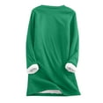 thumbnail image 3 of Aofany Womens Plus Size Christmas Sherpa Lined Pullovers, Women's Winter Soft Sherpa Fleece Lined Pullover Tops Casual Crewneck Christmas Sweatshirt Classic Xmas Loungewear Top, 3 of 4