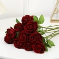thumbnail image 7 of 1 Pcs Single Artificial Rose,Real Touch Velvet Flowers,21.07 Inch Velvet Artificial Flowers With Long Stems,Realistic Faux Rose For Mother'S Day Home Decor,Table Centerpieces Decorations,Blue, 7 of 7
