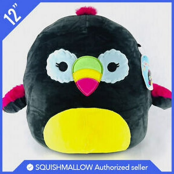Squishmallow Official Kellytoy Plush Black Light Tito the Tucan 12" NWT